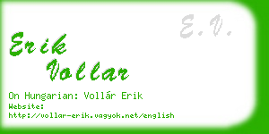 erik vollar business card